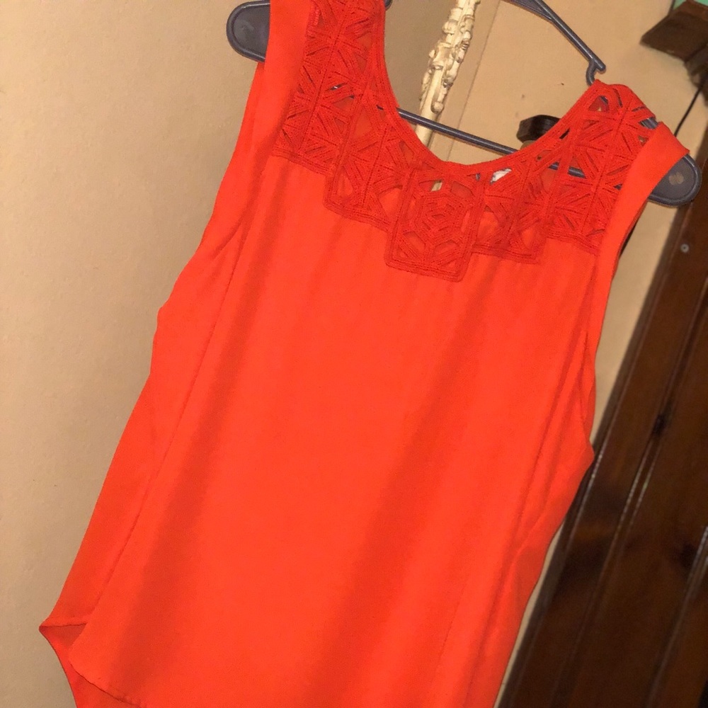 Orange crochet top